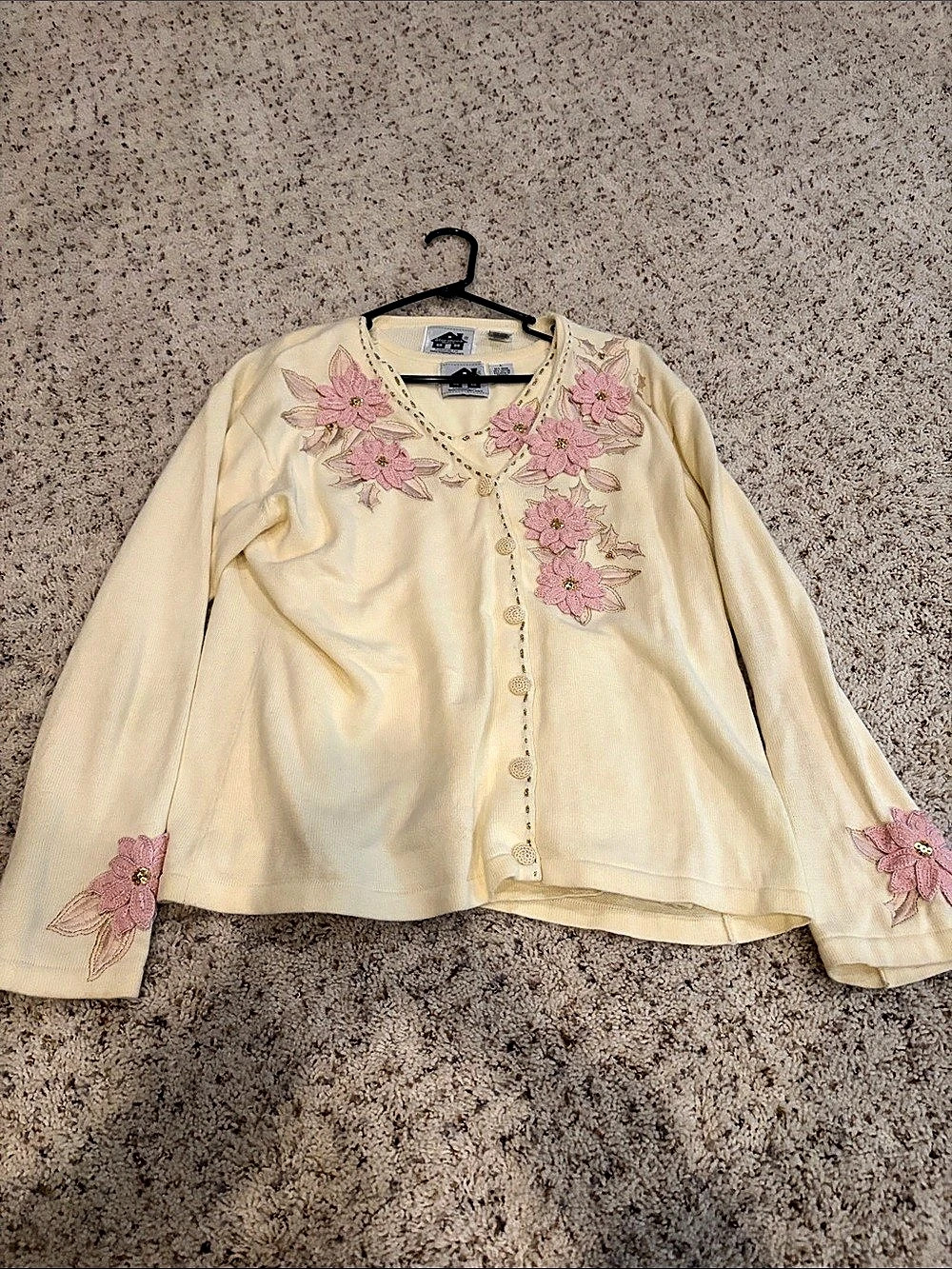 Storybook Knits Floral Embroidered Cardigan & Top